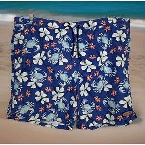 Vineyard Vines Swim Shorts Drawstring Close Only Men's XL Mesh Lined Tropic Blue